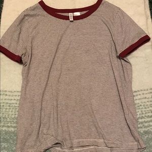 H&M striped ringer tee